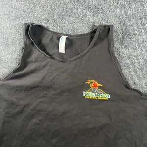 Suna Tearaway Kilauea Volcano Hawaii Tank Top Mens Large Black Graphic Cotton
